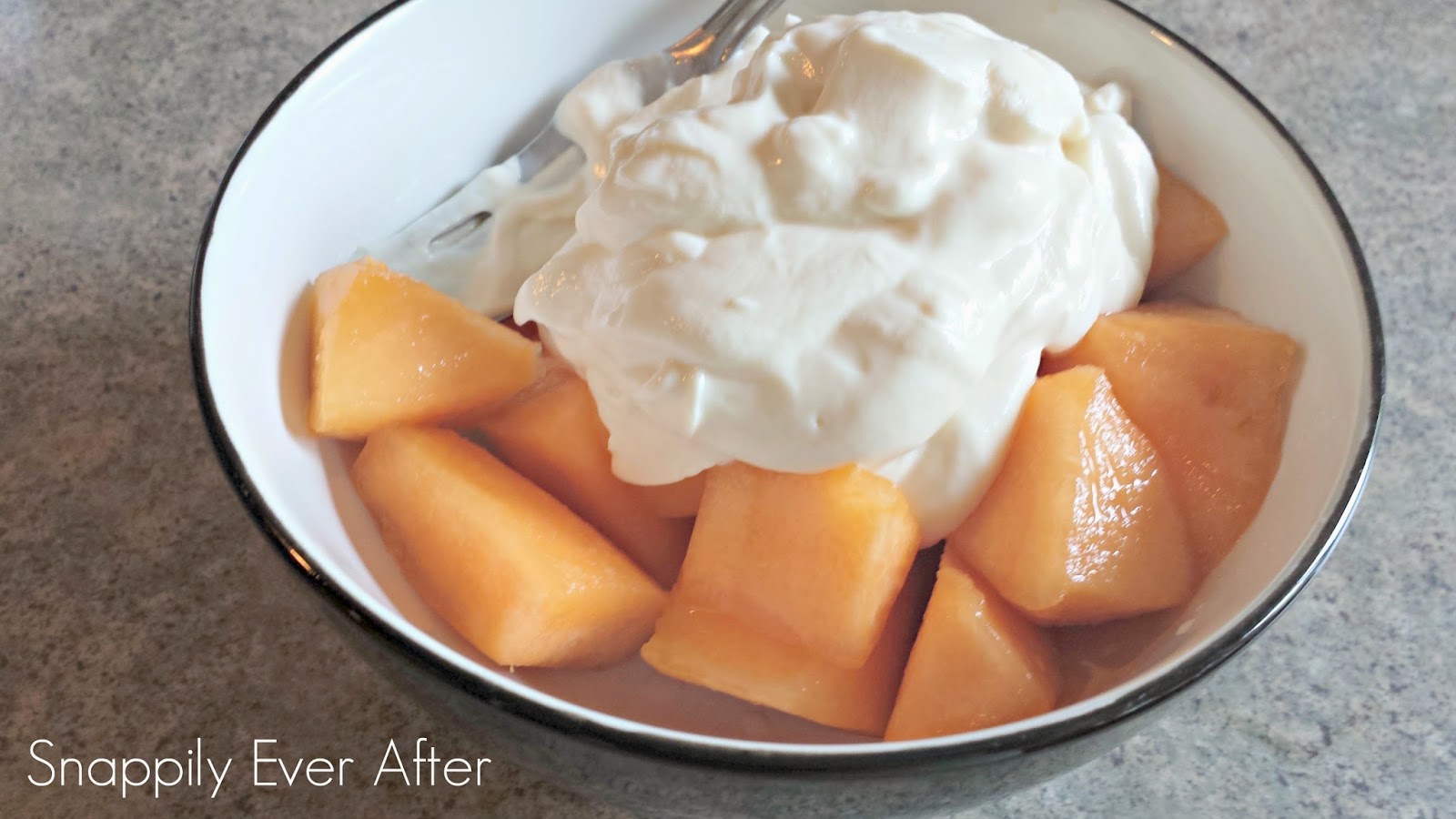 Snappily Ever After: Cantaloupe with Creamy Yogurt
