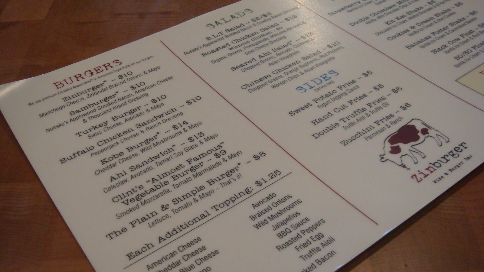 FOOD FASCINATION Zin Burger, Phoenix, AZ