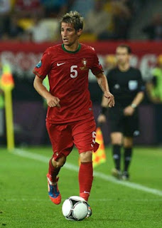 Fabio Coentrao playing with Portugal jersey at Euro 2012