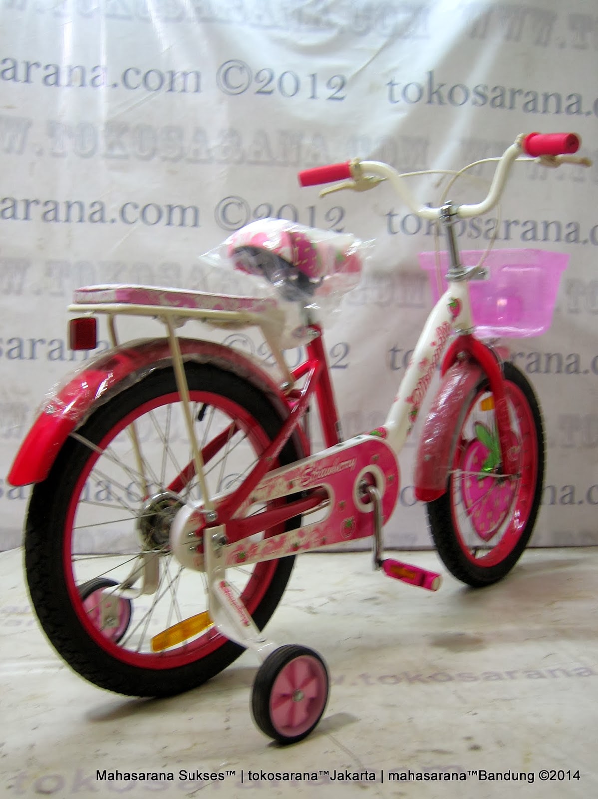 18 Inch Wimcycle Mini Strawberry Kids Bike