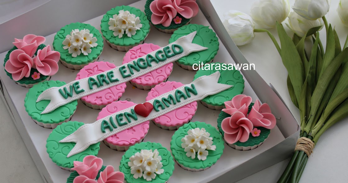 Cupcake Hantaran Hijau Pink - Nurul ~ Blog Kakwan