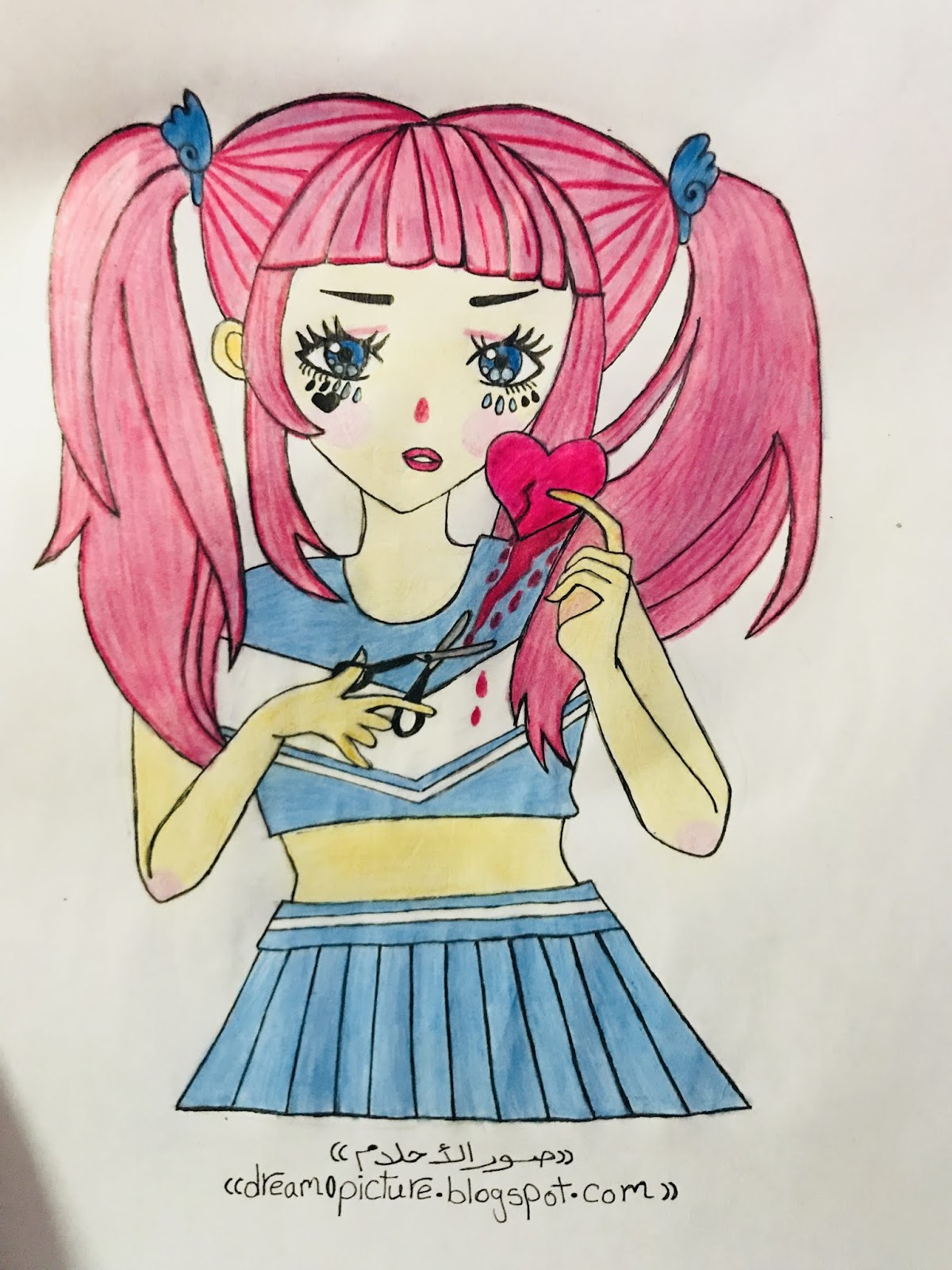 صور رسم بنات انمى كرتون عالم الكتب