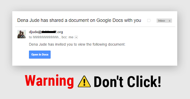 Image result for Warning! Don't Click that Google Docs Link You Just Received in Your Email