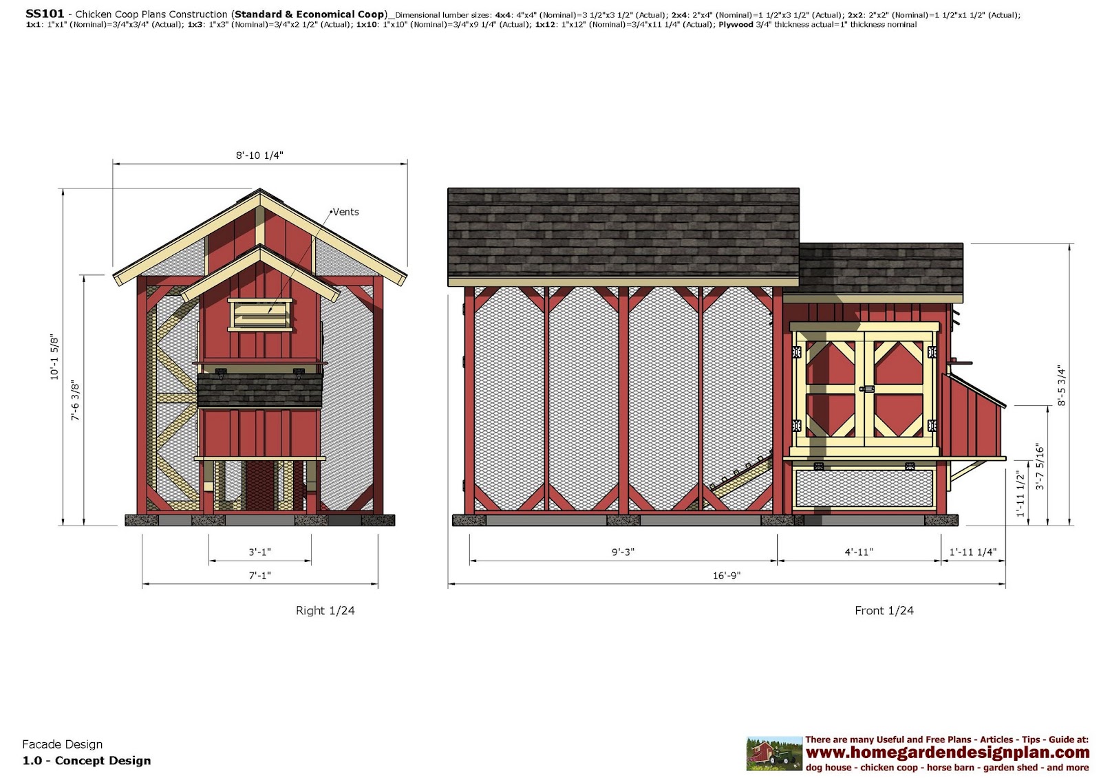 home garden plans SS101 Chicken Coop Plans Construction Chicken