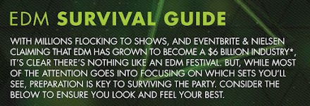 EDM FESTIVAL SURVIVAL GUIDE | Eine Festival Infografik präsentiert von Gillette Body - Sponsored