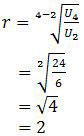 Rasio barisan geometri untuk U2 = 6 dan U4 = 24