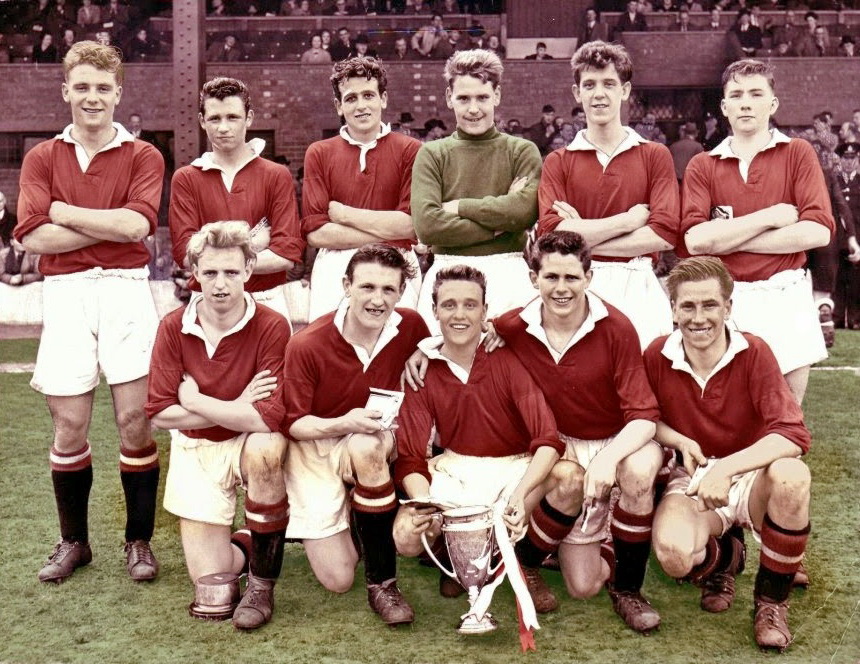 MANCHESTER UNITED JUVENIL ganador de la FA Youth Cup 1955