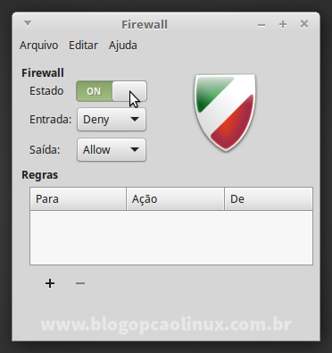 Ativando o Firewall (Gufw) no Linux Mint Debian Edition 2