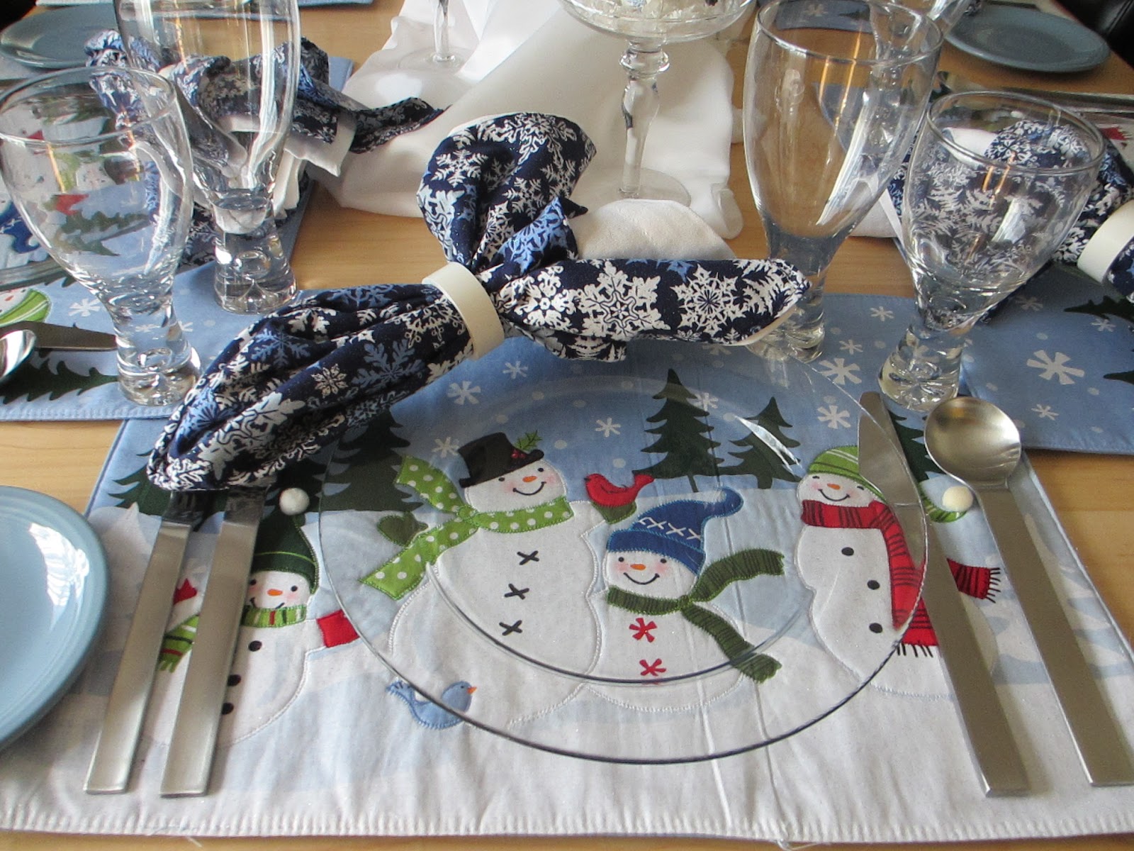 The Guest Snowman Tablescape