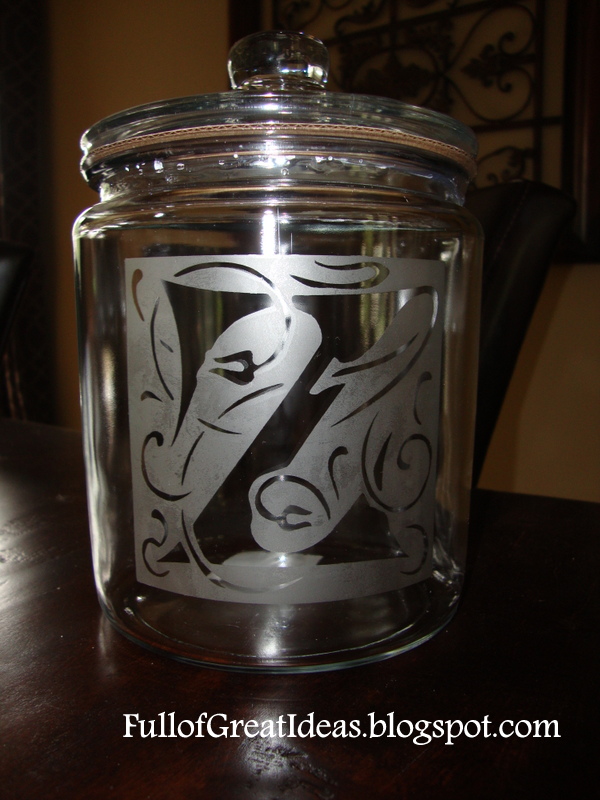 Full of Great Ideas Glass Etched Cookie Jar My Christmas Gift Ideas