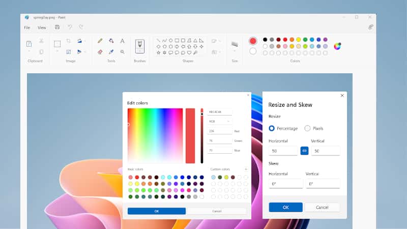 MS Paint app on Windows 11 gets new design changes