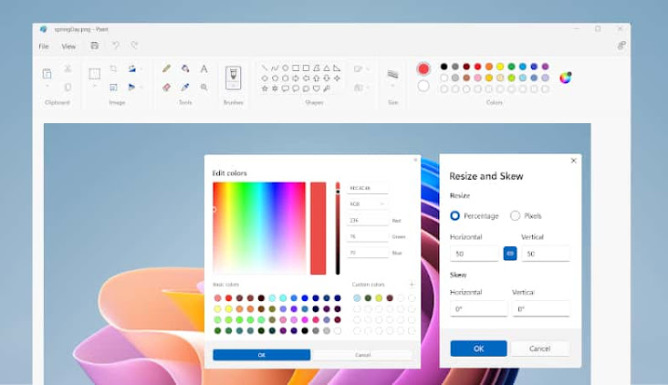 Microsoft updates MS Paint app on Windows 11 with new dialog design