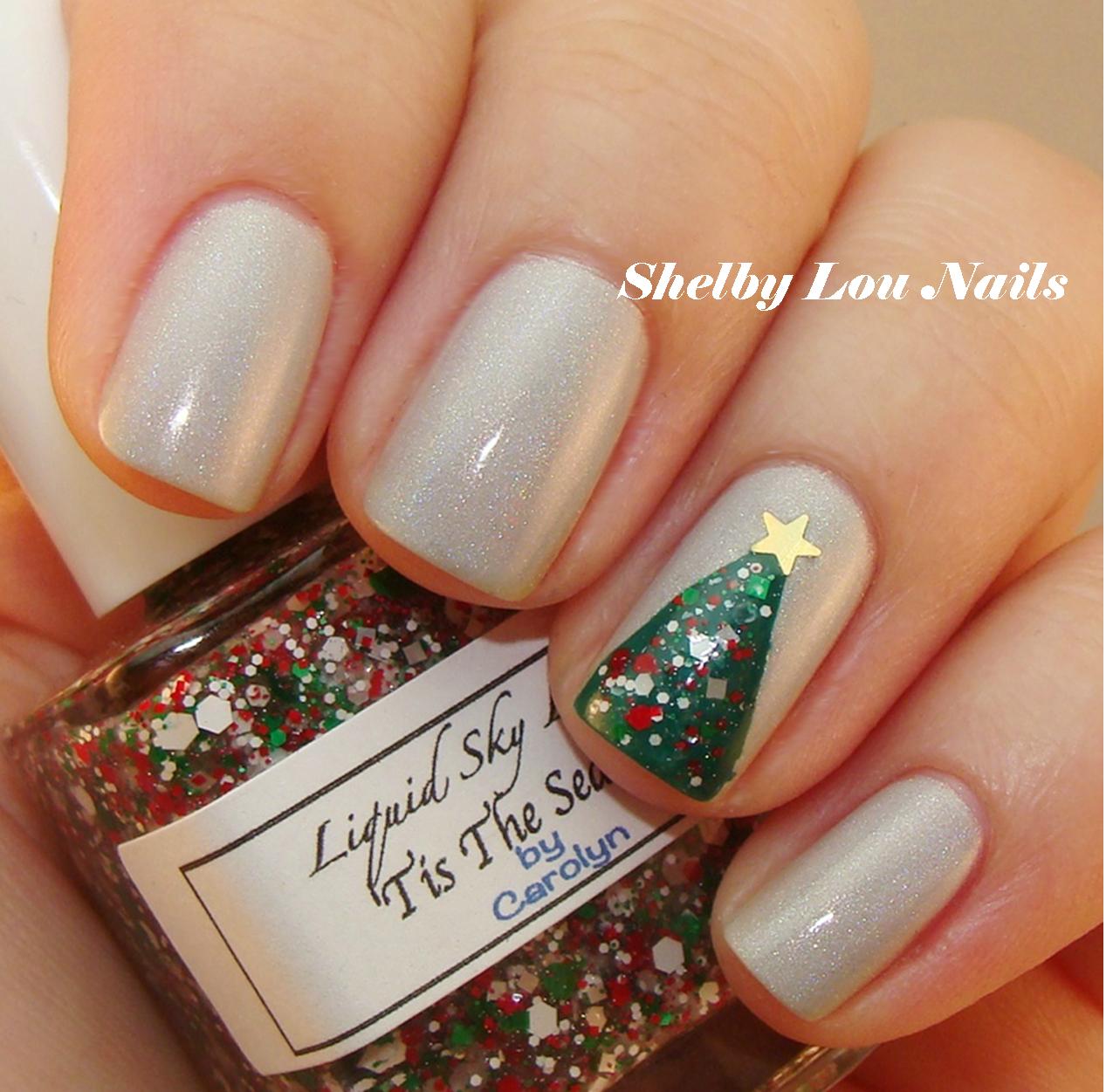 Shelby Lou Nails O, Christmas Tree Nail Art & Tutorial