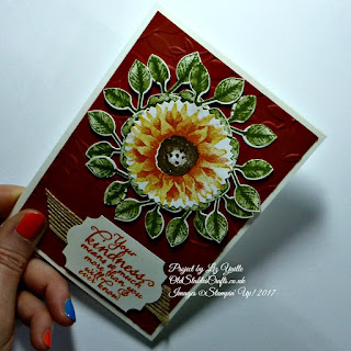 Painted Harvest Sunflower Card
