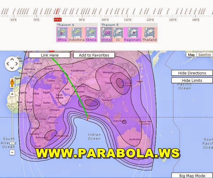 satelit parabola beam Indonesia thaicom 5/6 c band