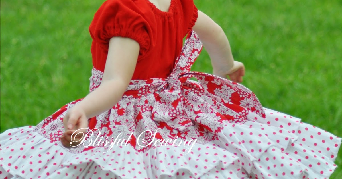 Sewing Patterns for Girls Dresses and Skirts: Ruffled Peasant Dress