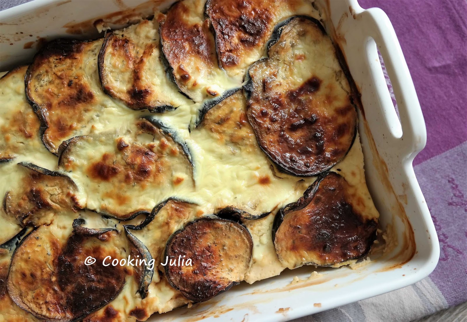 COOKING JULIA GRATIN D'AUBERGINES AU POULET FAÇON MOUSSAKA
