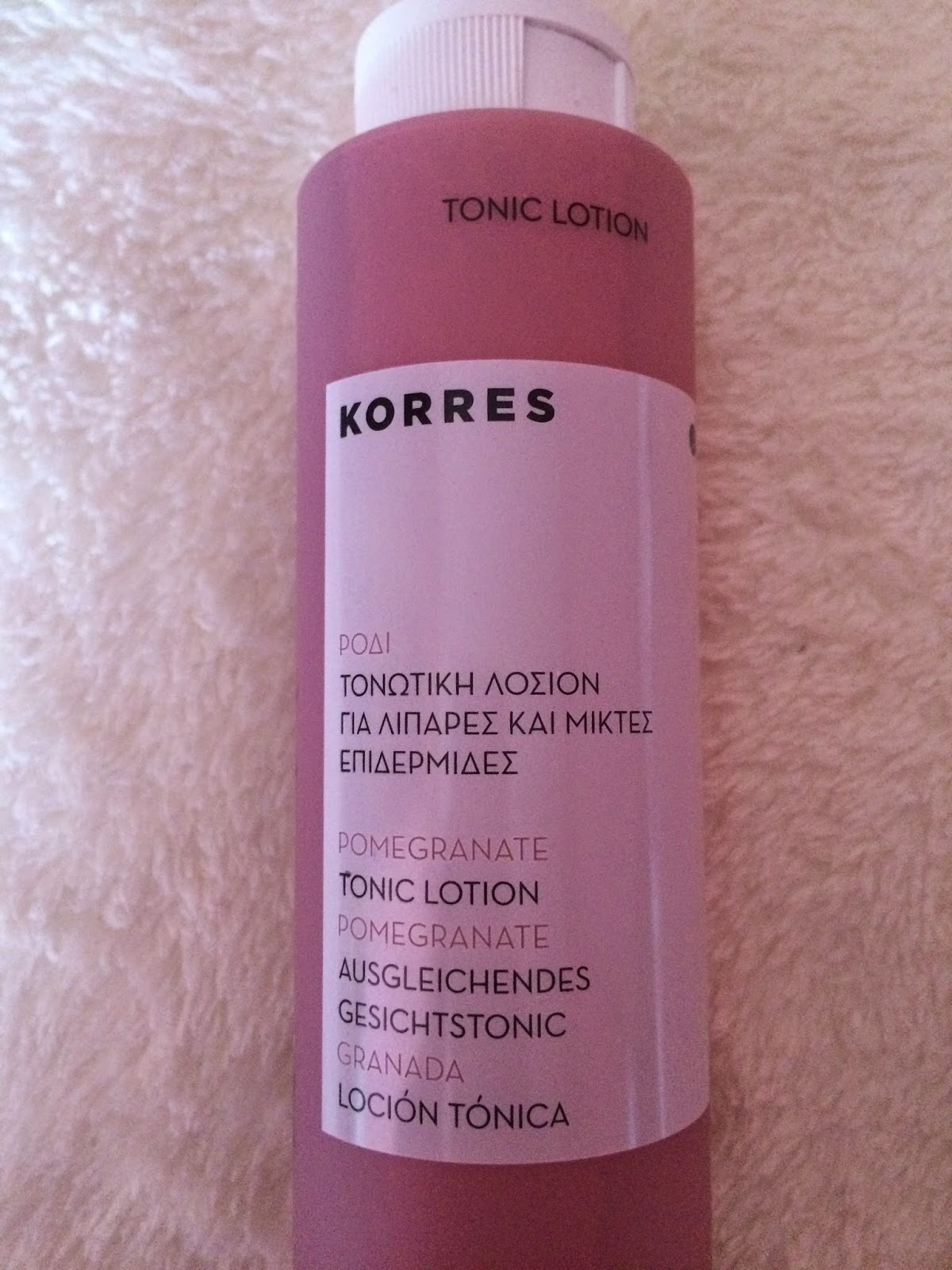 pomegranate tonic lotion by Korres review bubblybeauty135