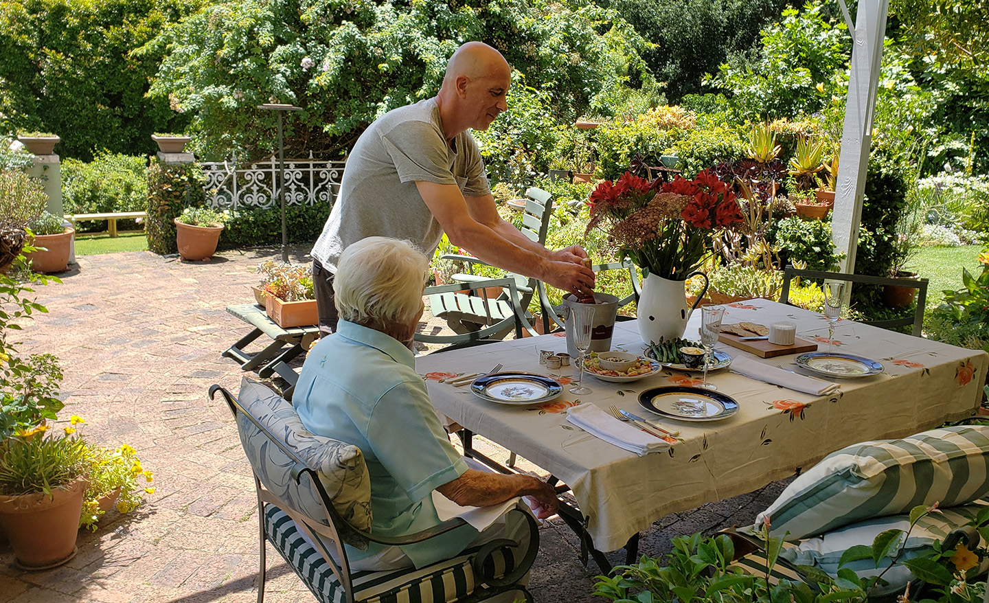 66 Square Feet Plus And Here Is My Mom On Sunday December 2nd Last Year With The Patio Table Set For An Incongruous Three This Was Her Birthday A Day After Memorial