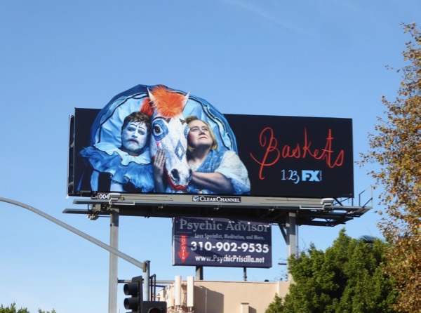 Baskets season 3 extension cut-out billboard Baskets season 3 extension cutout billboard