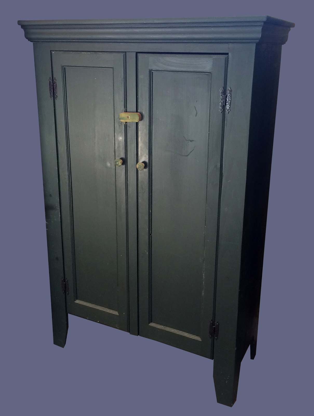 Uhuru Furniture & Collectibles Dark Green Painted Pantry