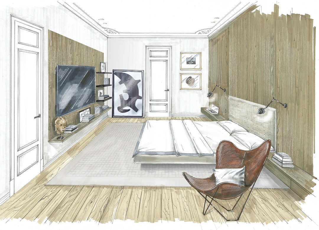 05-Guest-Bedroom-Matveeva-Anna-Interior-Design-Sketches-a-Source-of-Inspiration-www-designstack-co