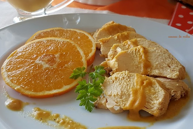 Pollo con salsa de naranja
