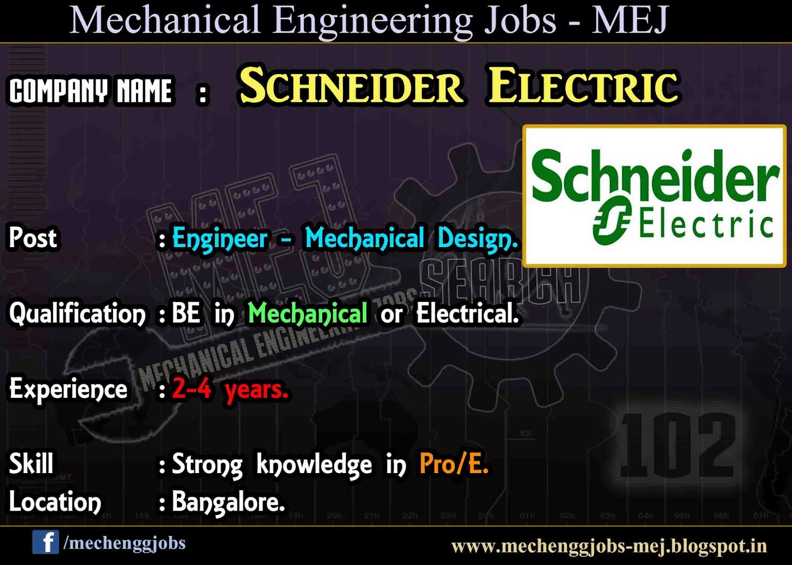 Schneider Electric _ Engineer Mechanical Design _ Experience