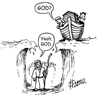 Humor Cartoon, very funny jokes on Existence of God