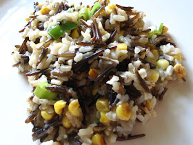 Brown and Wild Rice with Fried Corn