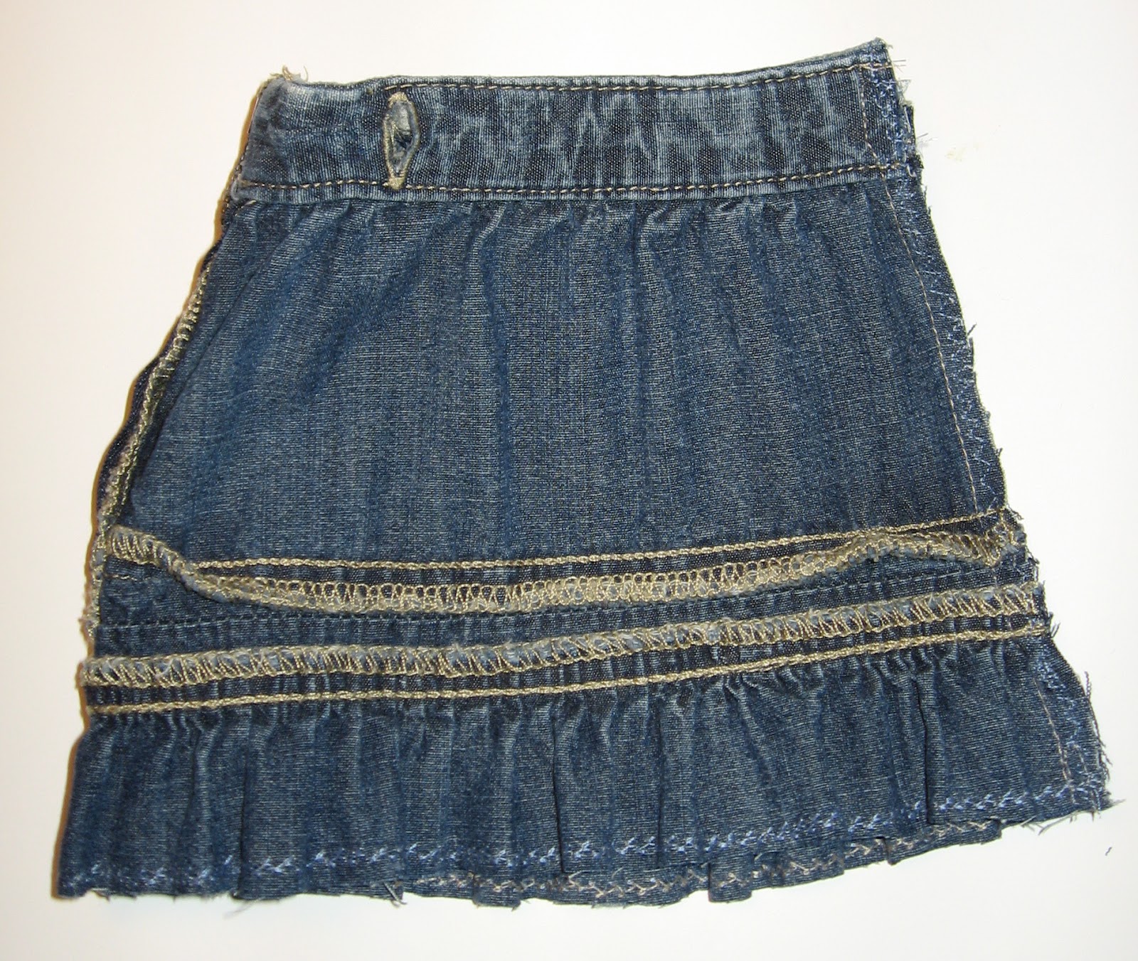 A Doll for all Seasons: How to recycle a denim skirt into a skirt for ...