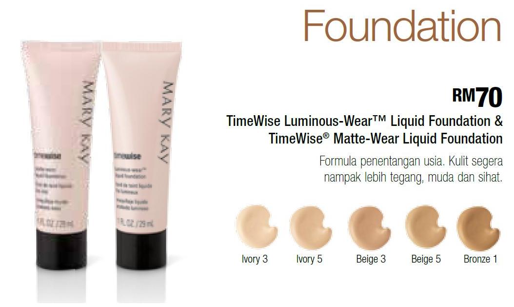 Mary Timewise Luminous Wear Liquid Foundation Color Chart