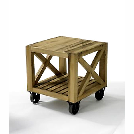 wood crate side table (reclaimed wood) via Hudson Goods as seen on linenandlavender.net