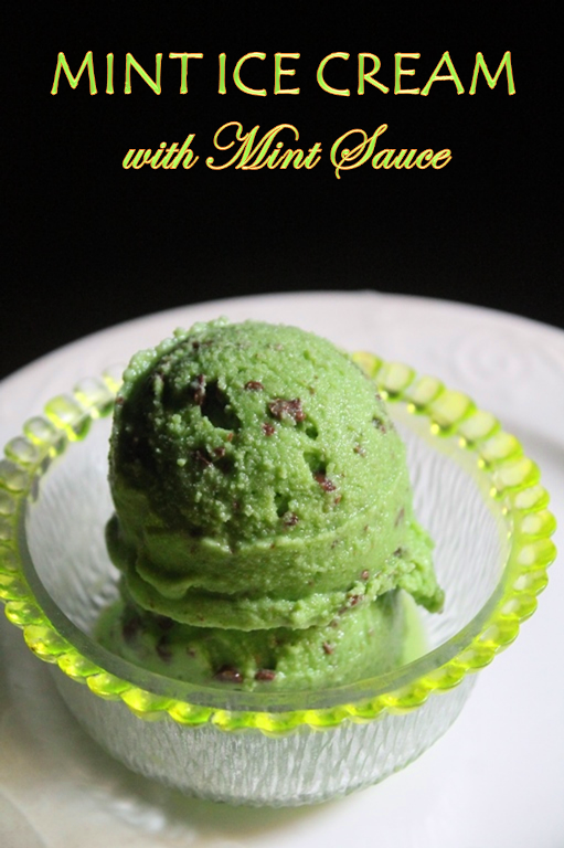 Eggless Mint Chocolate Chip Ice Cream Recipe Mint Ice Cream with Mint