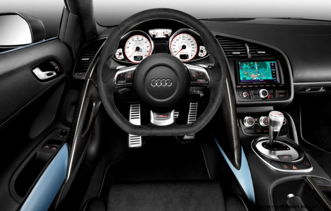 Audi R8 Black V10 Interior   Road and Track