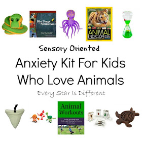 Sensory oriented anxiety kit for kids who love animals