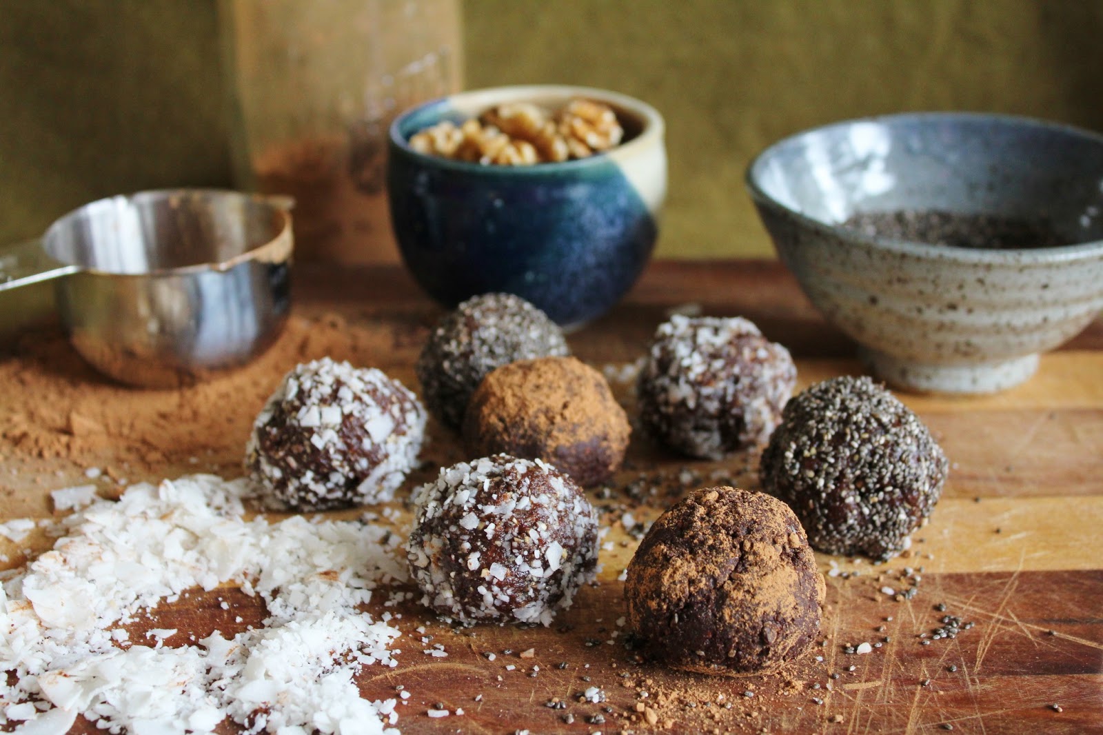 This Rawsome Vegan Life walnut bliss balls with chia, coconut + carob