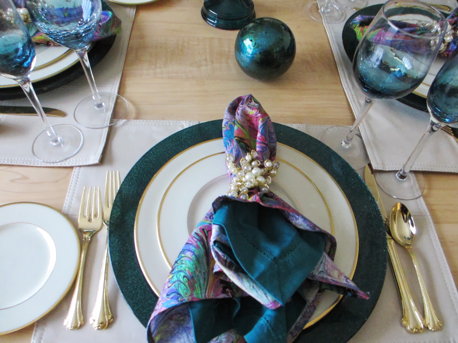The Welcomed Guest: Teal and Silver Tablescape