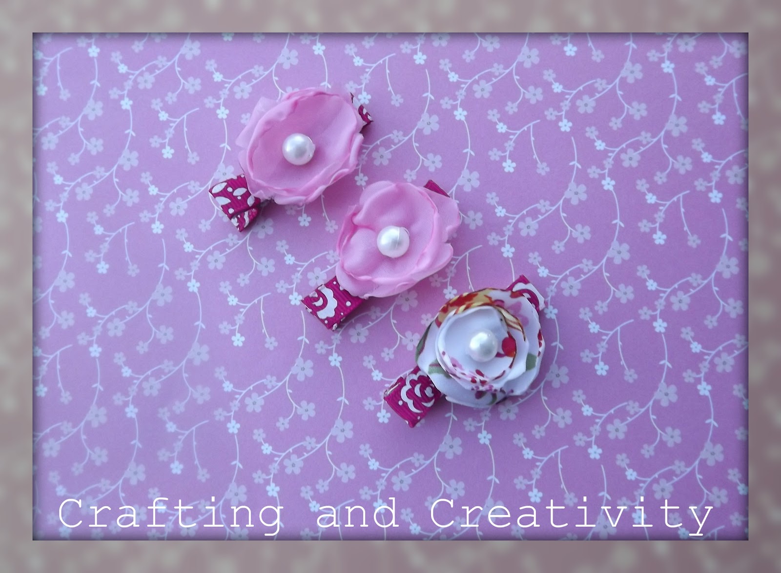 Crafting and Creativity some DIY flower hair clips