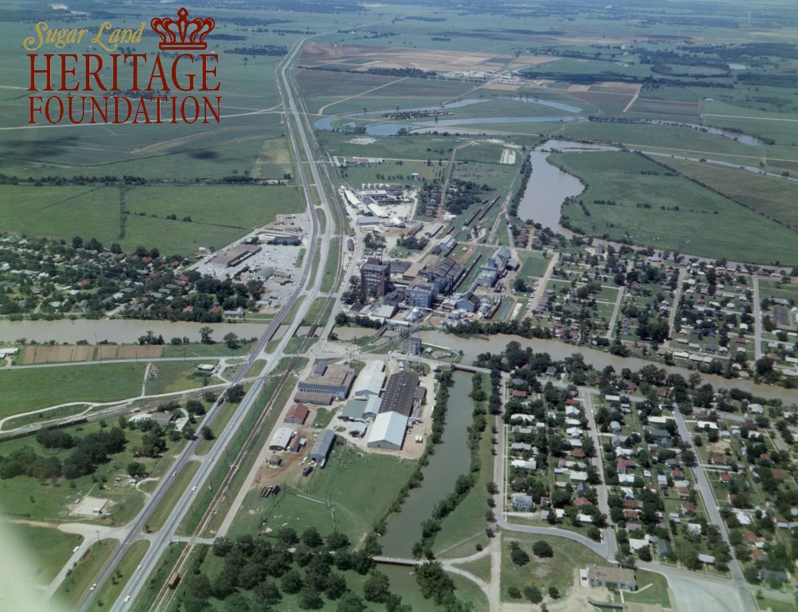 The Old Sugar Land Club House Color Aerials of Sugar Land in 1965