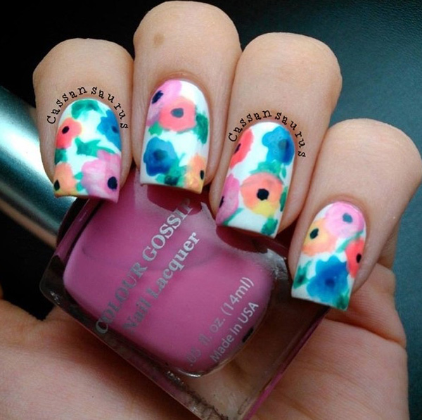 Fascinating Watercolor Nail Art Ideas