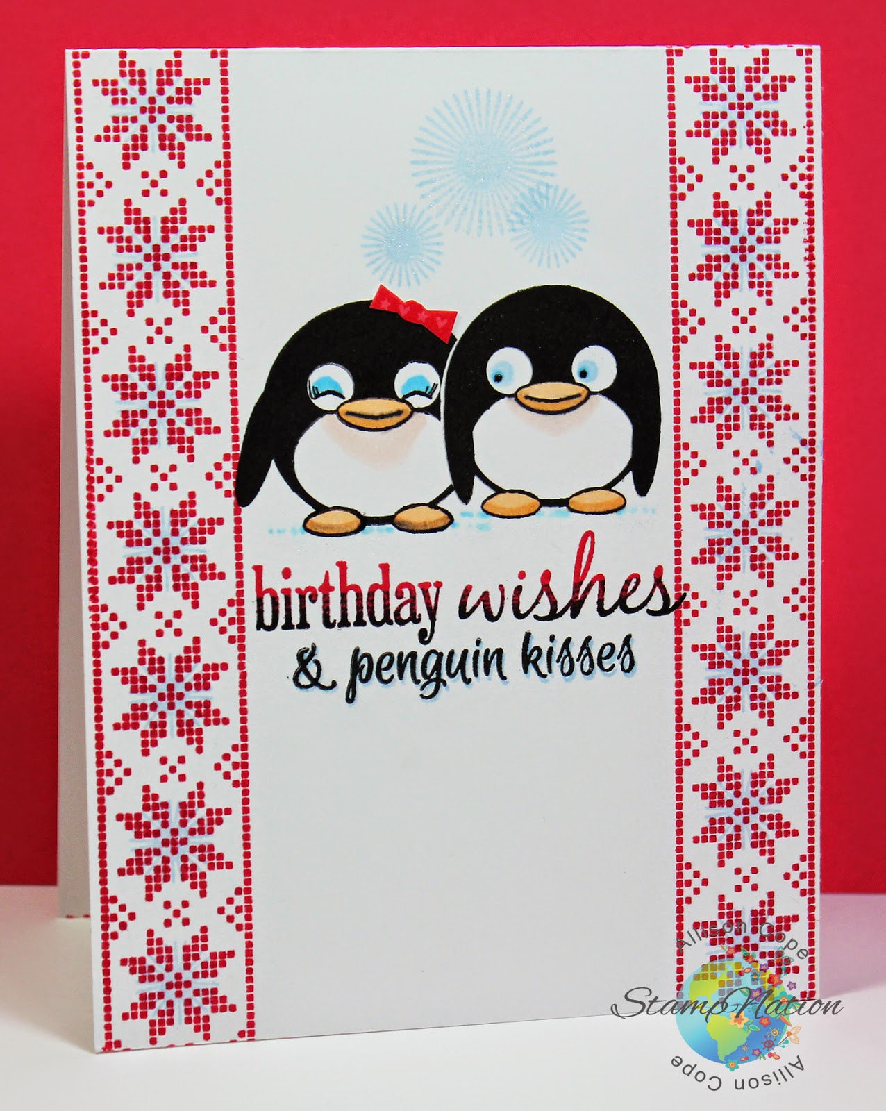 StampNation 4th Birthday Bash ~ Penguin Kisses by Allison Cope