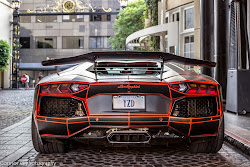 lamborghini aventador tron orange
