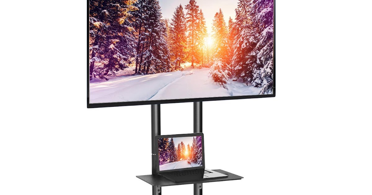 Jetzt Kaufen Preis TV Standfuß, Mobiler TV Ständer mit 4 Rollen und