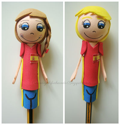 fofulapiz de chica y fofulapiz de chico