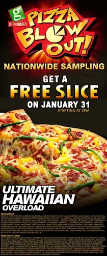 greenwhich FREE pizza