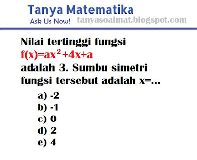 Soal Jawab Fungsi Kuadrat 1 Nilai Maksimum Dan Minimum Tanya Soal