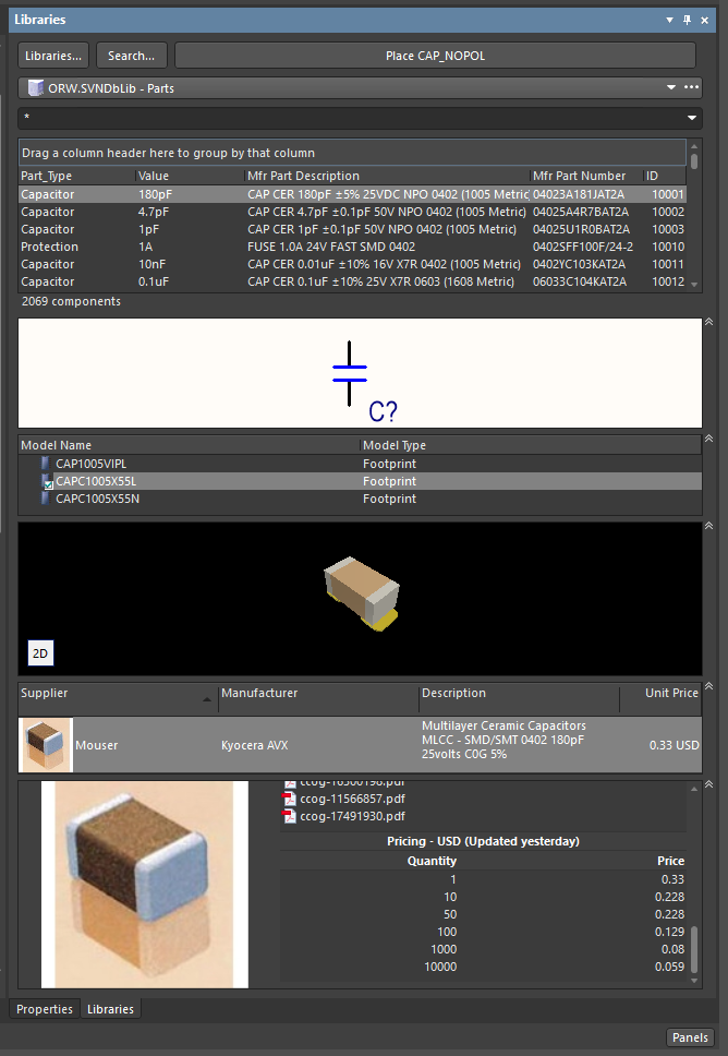 Parts Parts Supplier Data