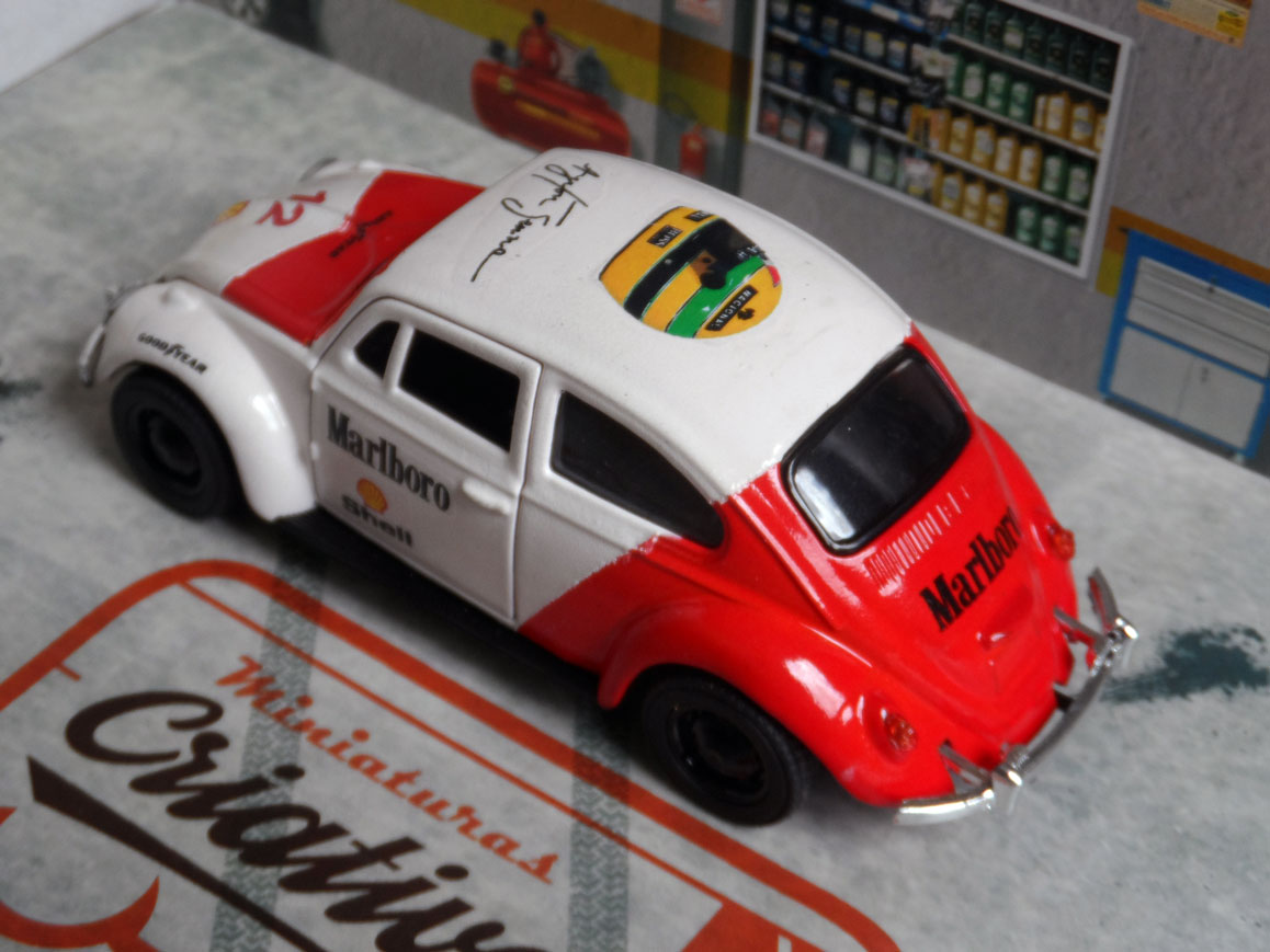 Miniatura Fusca Ayrton Senna - Fórmula 1
