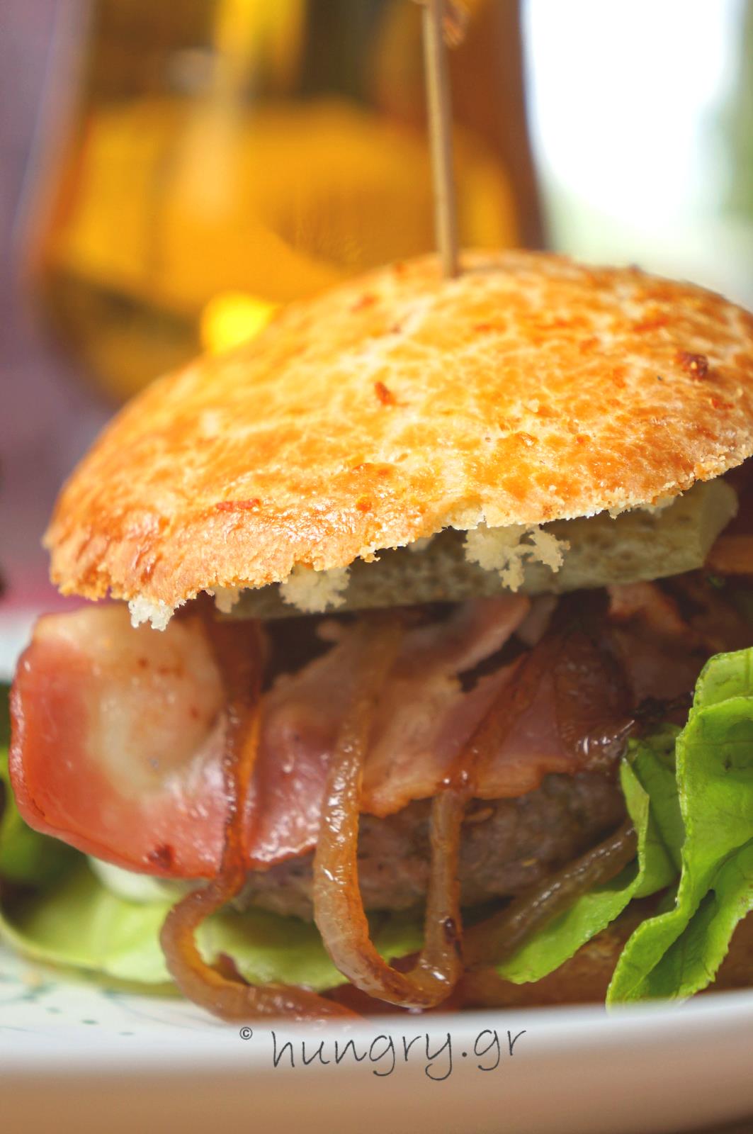 Kitchen Stories Caramelized OnionBacon Beef Burgers